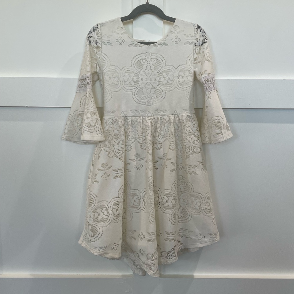 Ivory Girls Lace Dress